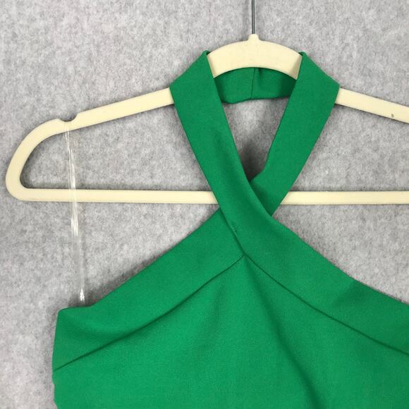 21 Saints Crop Top Women Large Green Tank Halter Y2K Coastal Western Basic Retro - Picture 2 of 8